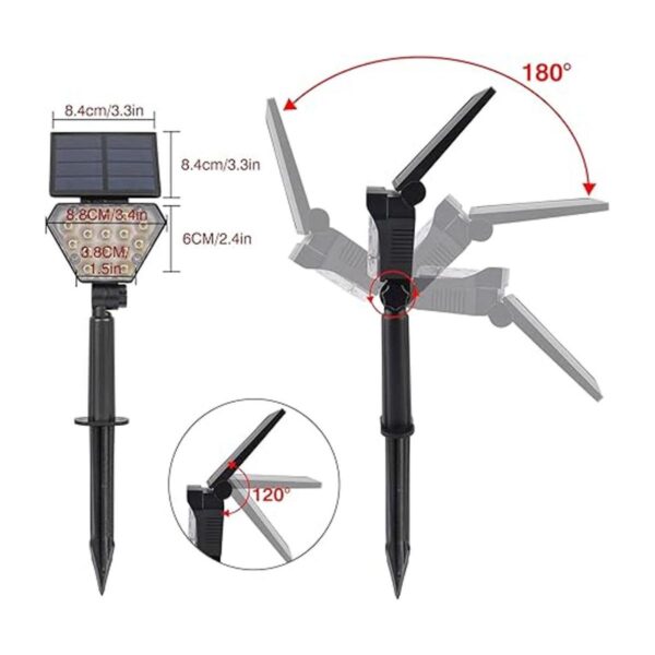 TSUN Focos solares de inundación RGB 16 LED que cambian de_2