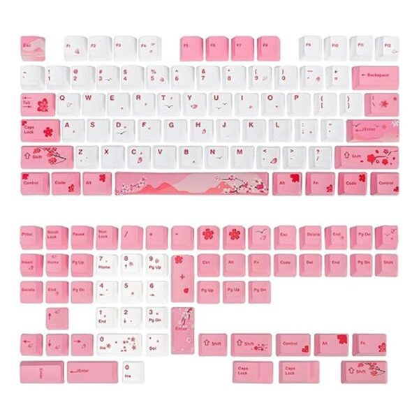 Juego de teclas Sakura de 104 PBT sublimación de tinte_2