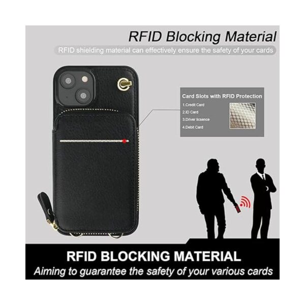 Bocasal Funda tipo cartera cruzada para iPhone 14 Plus_3