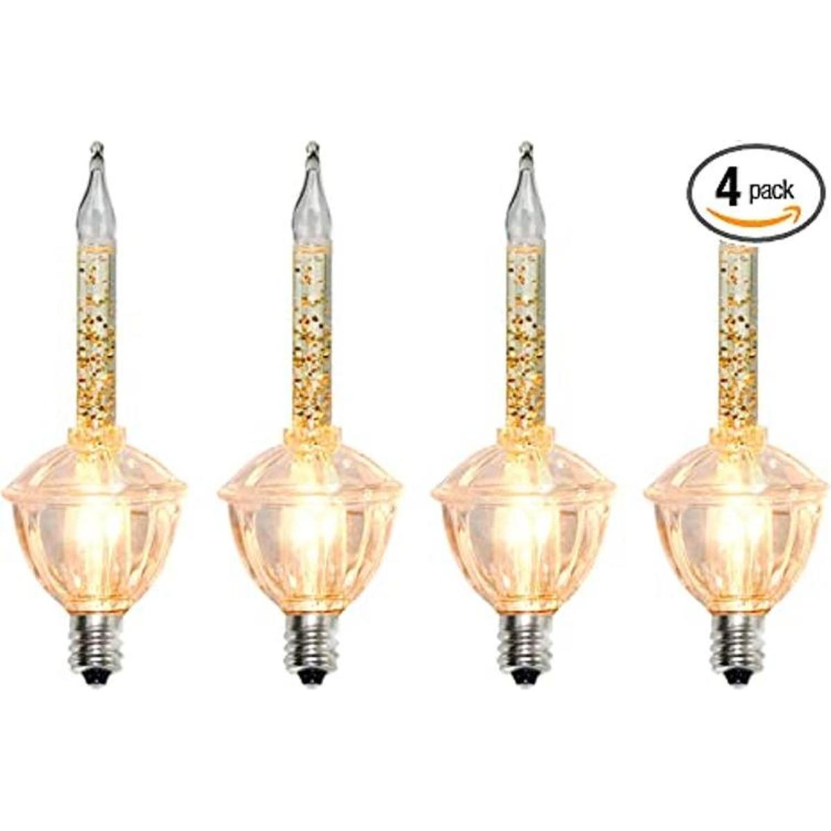 Paquete de 4 bombillas de burbujas de Navidad bombillas