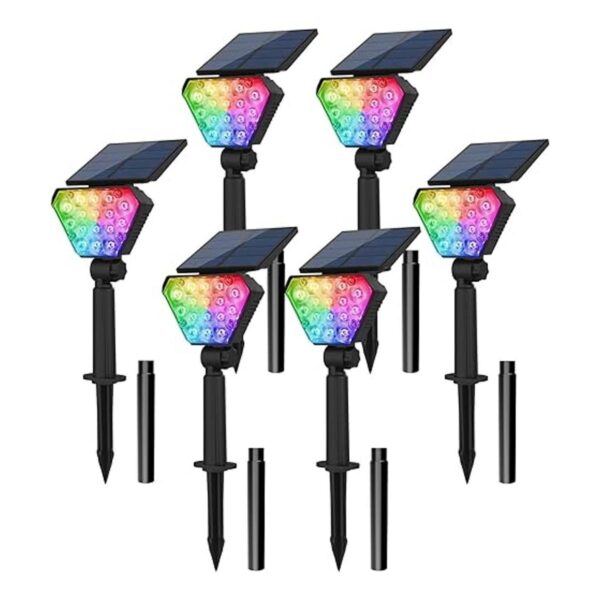 TSUN Focos solares de inundación RGB 16 LED que cambian de_1
