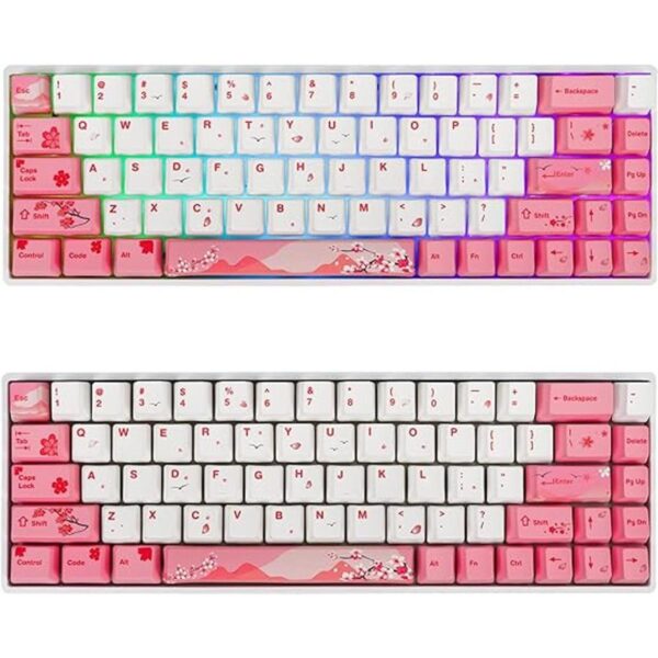 Juego de teclas Sakura de 104 PBT sublimación de tinte_3