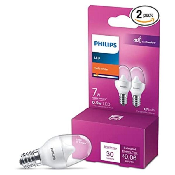 Philips LED Bombilla nocturna C7 sin parpadeo esmerilada_1