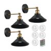 Adcssynd Paquete de 3 apliques de pared a pilas aplique_1