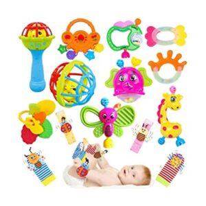 Sonajeros para bebés de 0 a 6 meses 14 piezas de juguetes_1