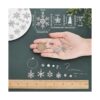 SUNNYCLUE 1 caja DIY 10 pares de dijes de Navidad de copo