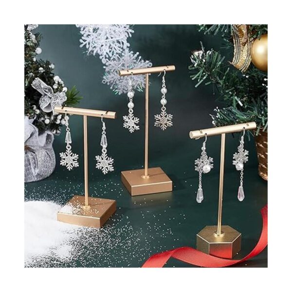 SUNNYCLUE 1 caja DIY 10 pares de dijes de Navidad de copo