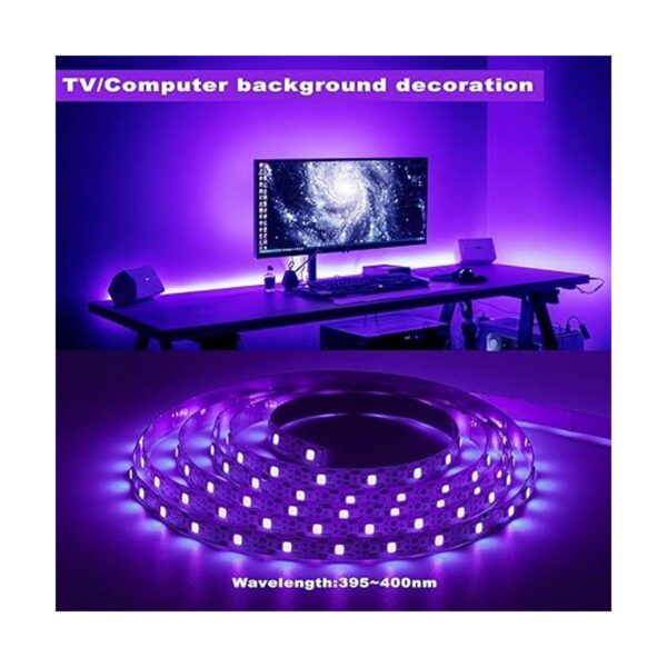 Tiras LED de luz negra de 6.6 pies 120 cuentas de_4
