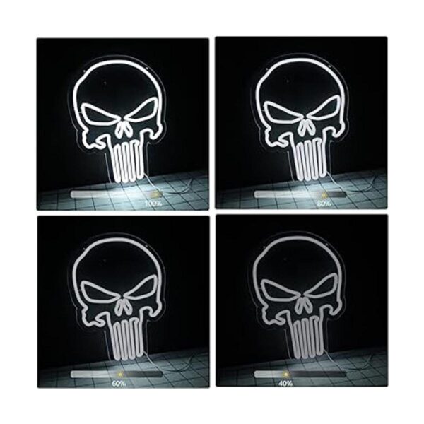 JFLLamp Punisher Letreros de neón de calavera para_6