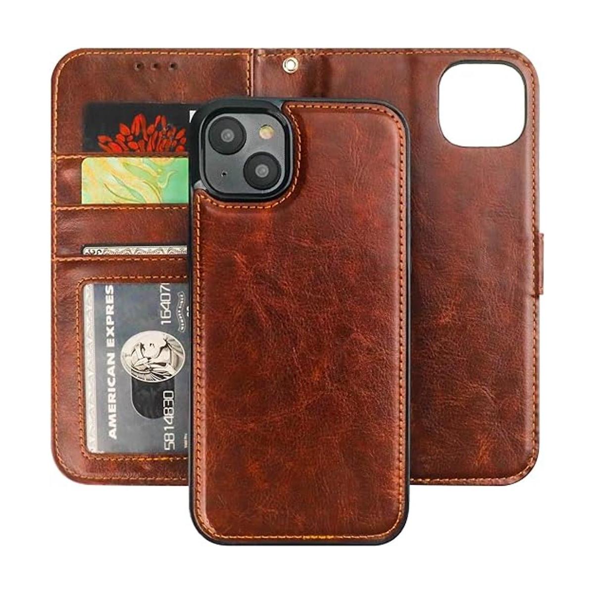 Bocasal Funda tipo cartera desmontable para iPhone 14 Plus