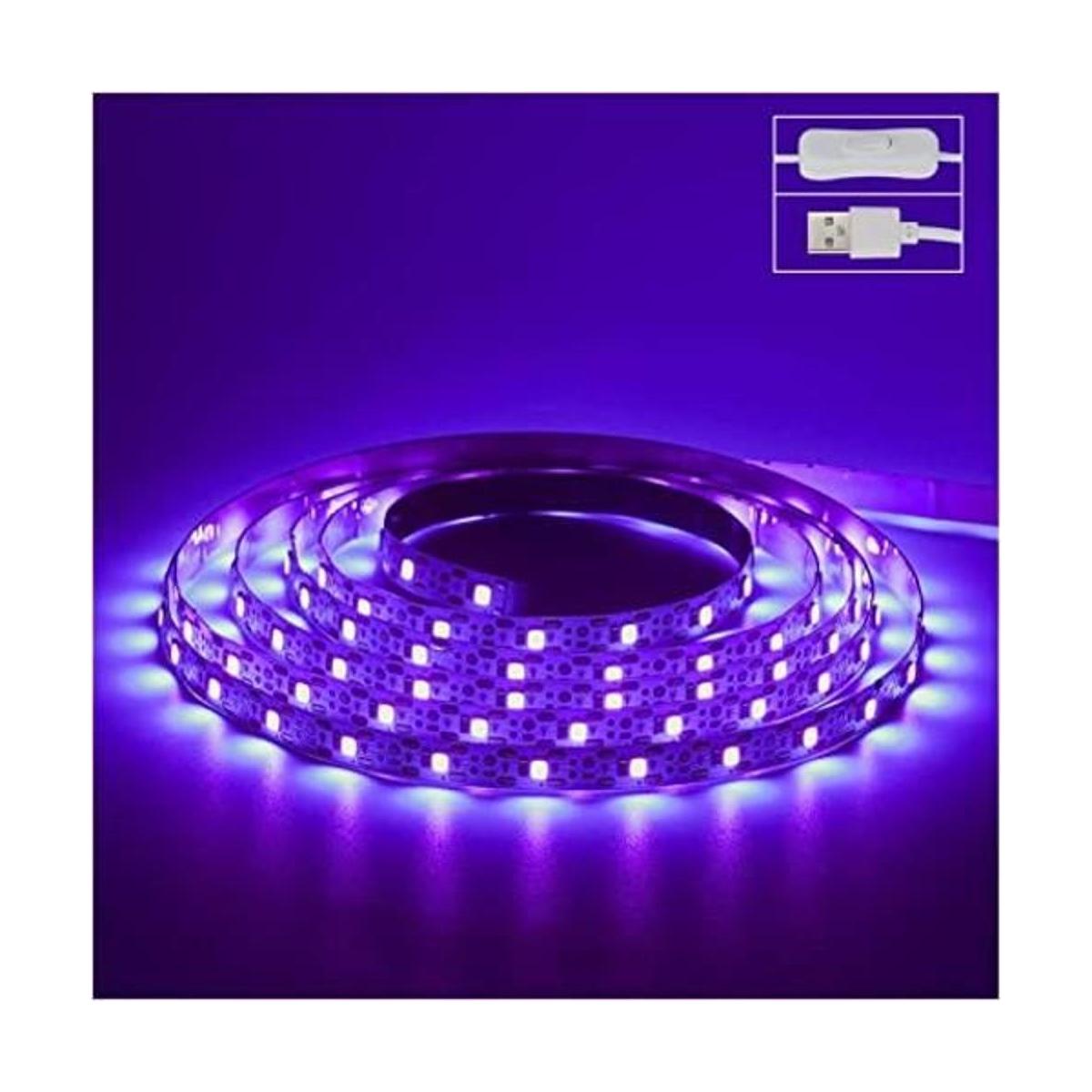 Tiras LED de luz negra de 6.6 pies 120 cuentas de
