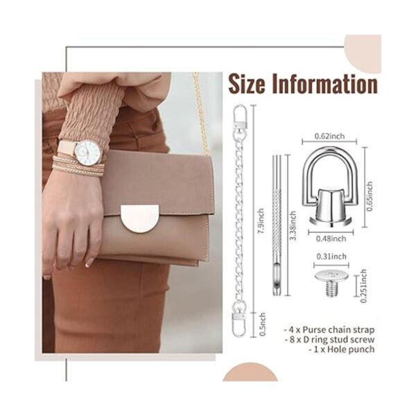 Luinabio 4 extensores de correa de cadena para bolso de