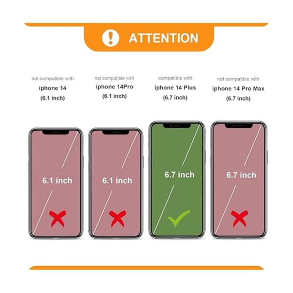 Bocasal Funda tipo cartera desmontable para iPhone 14 Plus_2