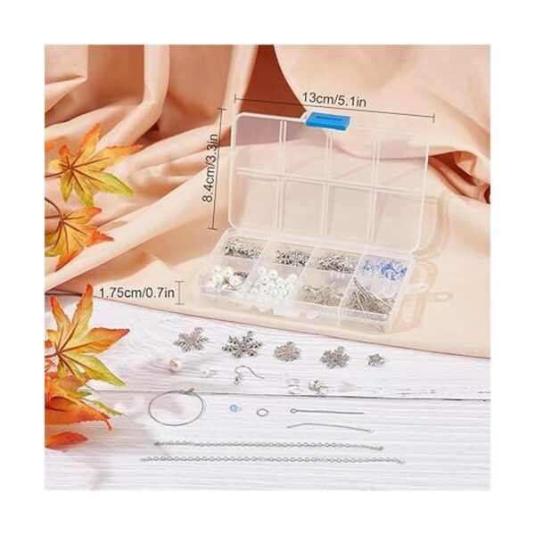 SUNNYCLUE 1 caja DIY 10 pares de dijes de Navidad de copo