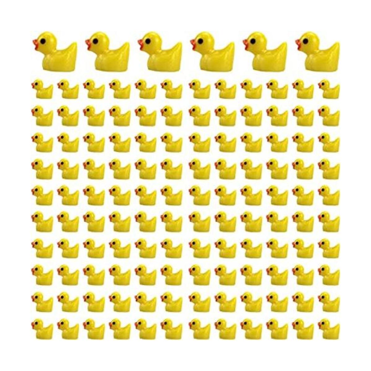 Mini patos de resina 120 piezas de figuras de patos
