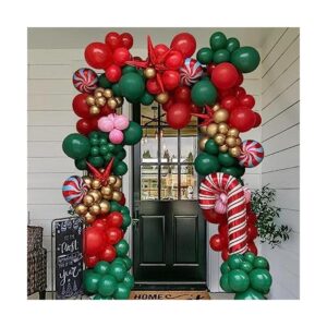 Beliueyes Kit de arco de guirnalda de globos de Navidad