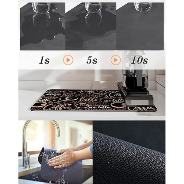 Tapete de café absorbente y de secado rápido tapete de_5
