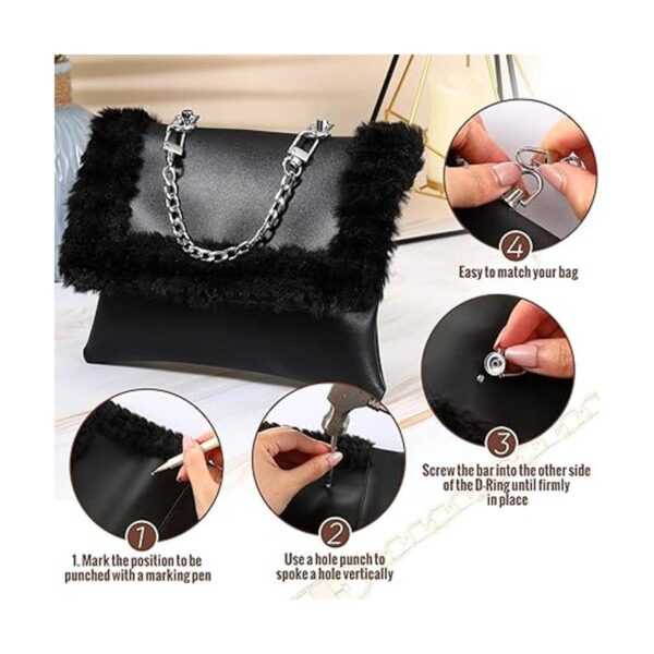 Luinabio 4 extensores de correa de cadena para bolso de