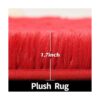 FlyDOIT Alfombra redonda roja para dormitorio alfombras