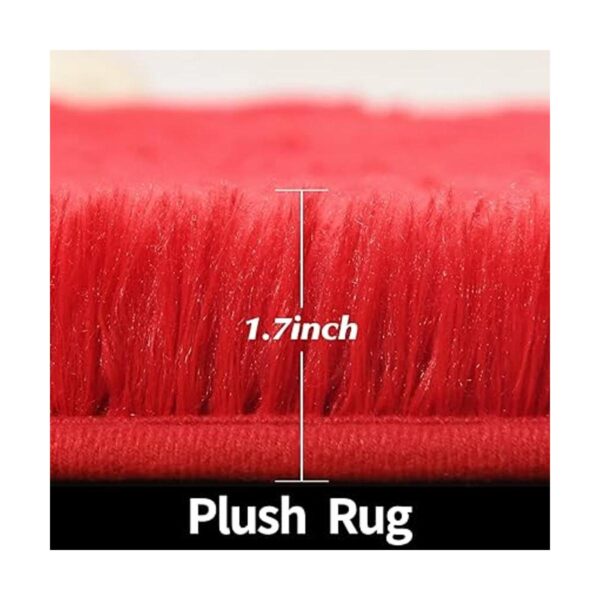 FlyDOIT Alfombra redonda roja para dormitorio alfombras