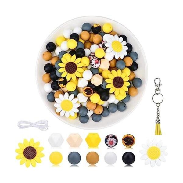 155 cuentas de silicona para llavero accesorios joyería_1