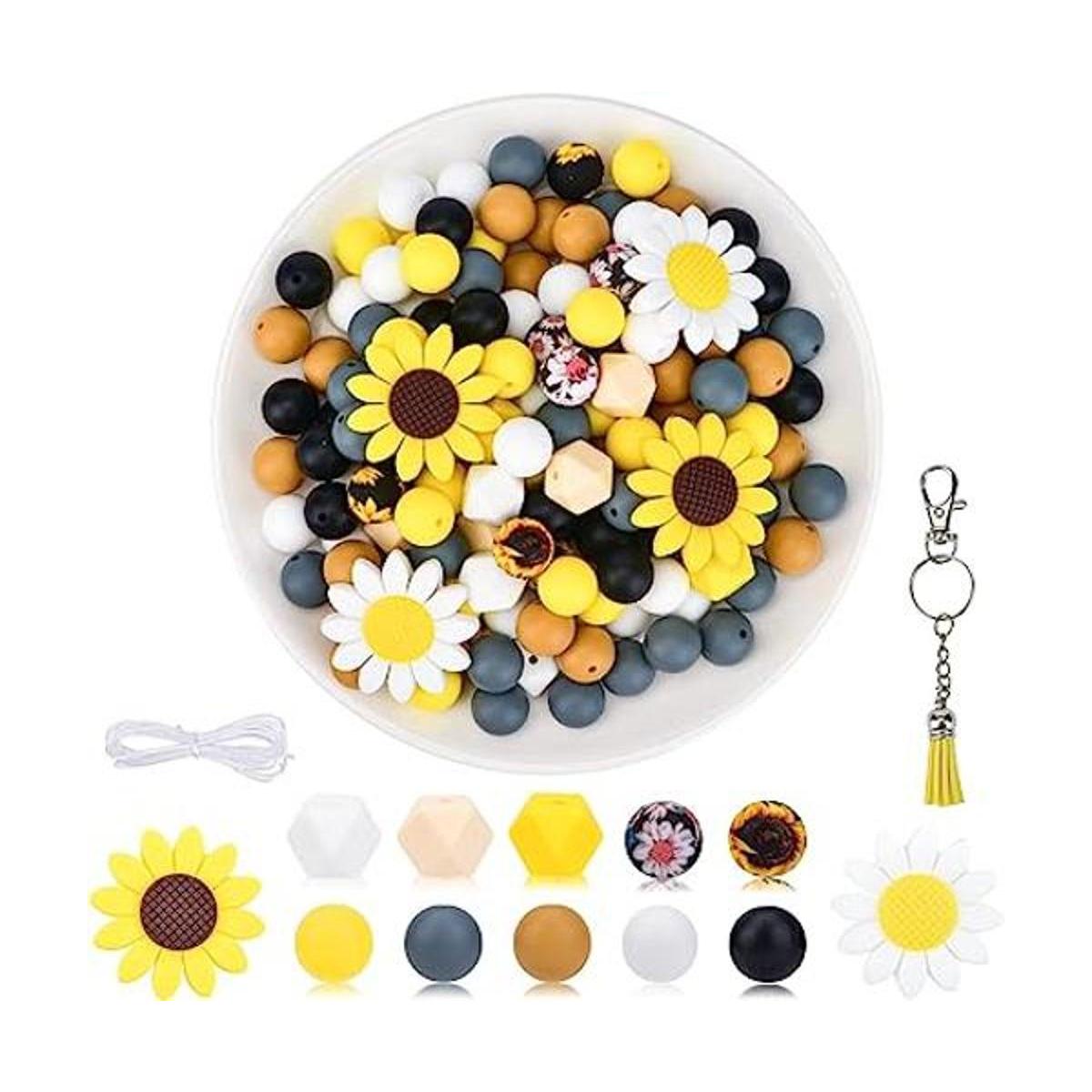 155 cuentas de silicona para llavero accesorios joyería