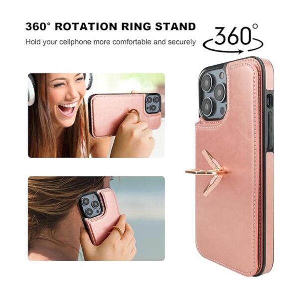 ONETOP Funda tipo cartera para iPhone 14 Pro con soporte_5