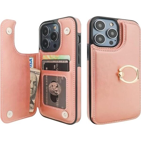 ONETOP Funda tipo cartera para iPhone 14 Pro con soporte_1