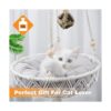 Hamaca de macramé para gatos cama colgante tejida a mano_2