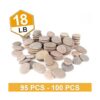 Aproximadamente 92 piezas 100 piezas 18 libras rocas