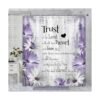 Rustic Farmhouse Purple Shower Curtain Bible Verse_2