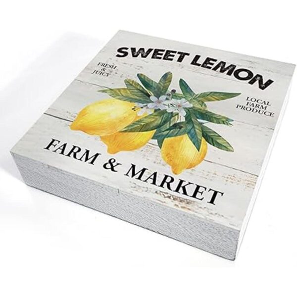 Farmhouse Sweet Lemon Farm Cartel de madera para_3