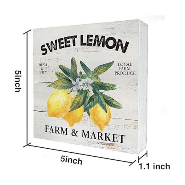 Farmhouse Sweet Lemon Farm Cartel de madera para_2