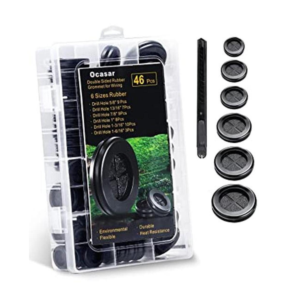 Ocasar 46Pcs Rubber Grommets for Wiring Premium Soft