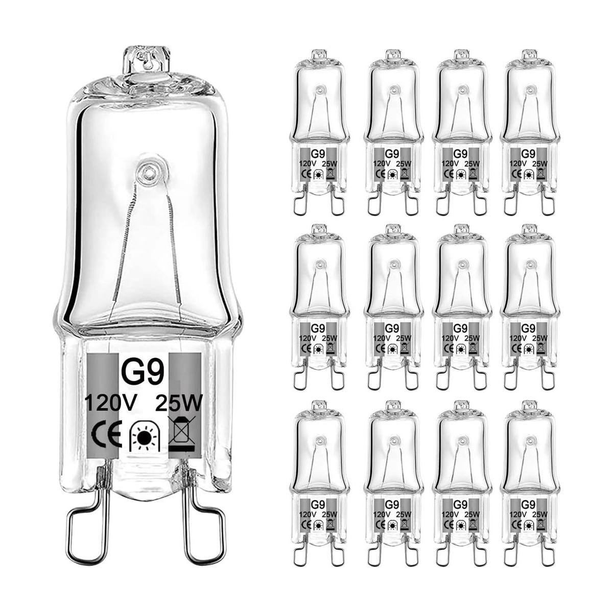 Bombilla halógena G9 de 25 W T4Q25G9CL120 V tipo JCD