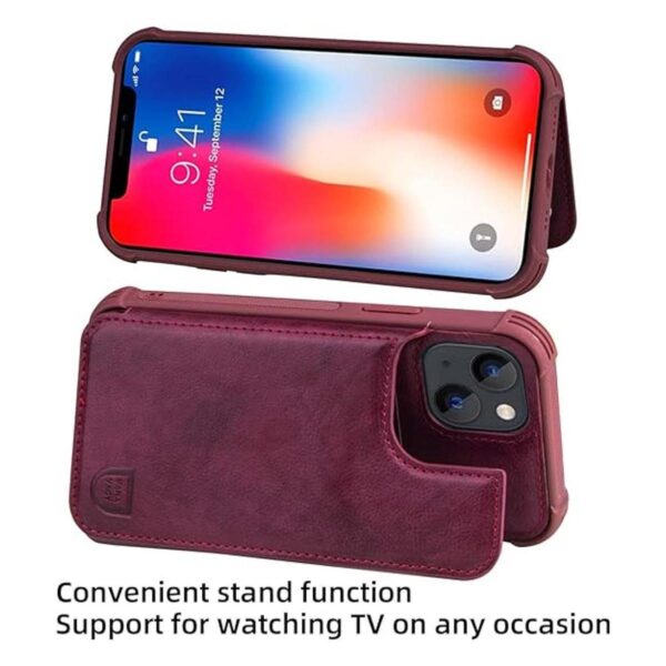 VANAVAGY Funda tipo cartera para iPhone 14 Plus funda_4