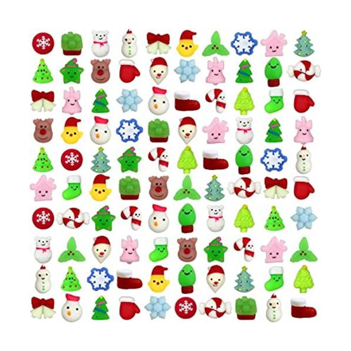 Anditoy 100 juguetes blandos de Mochi de Navidad juguetes