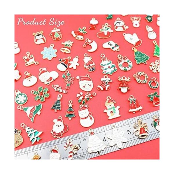 JIALEEY 100 dijes de Navidad surtidos chapados en oro y