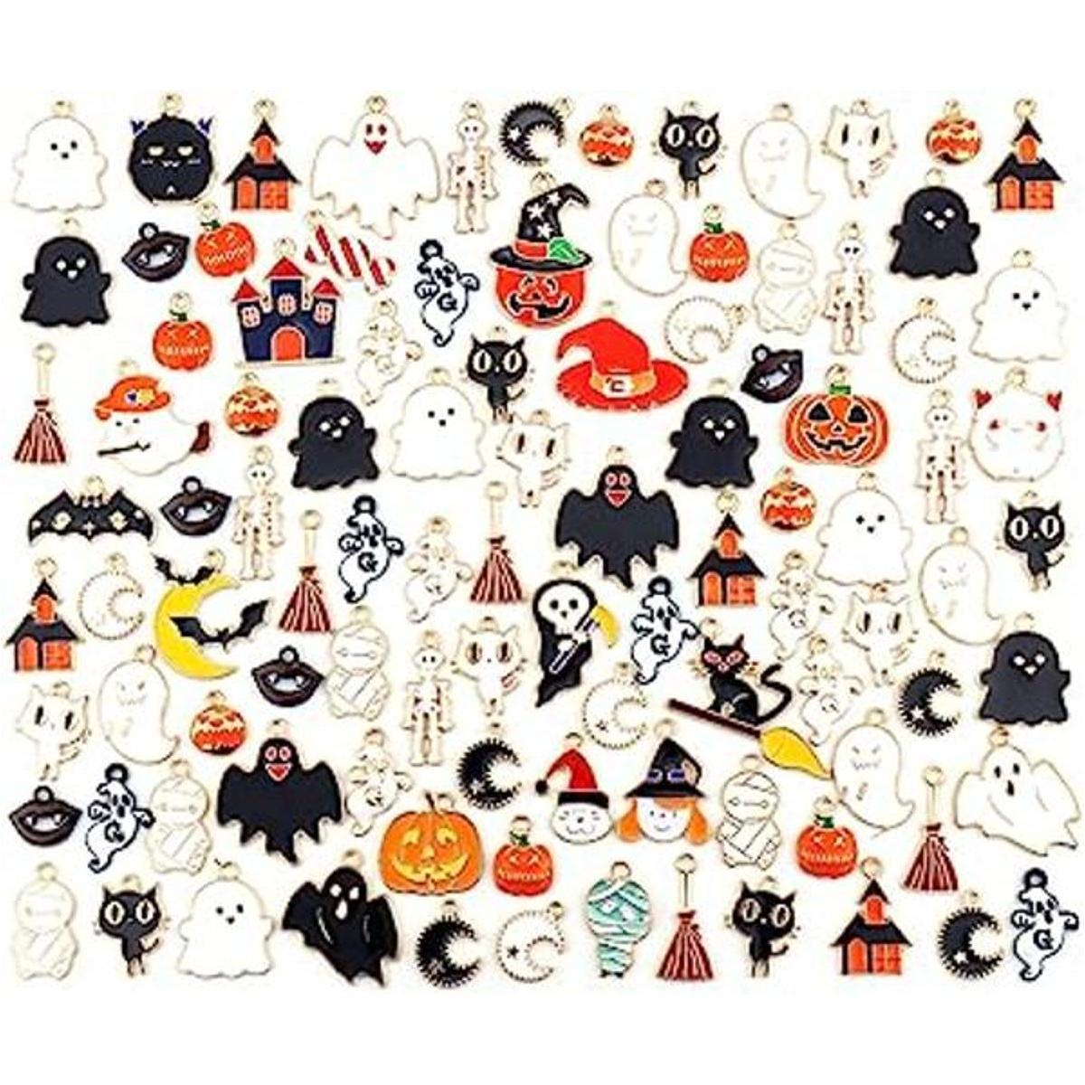 JIALEEY 100 dijes de Halloween al por mayor de lotes de