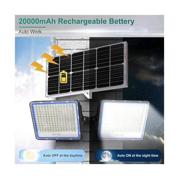 Gebosun 2Pack 100W LED Solar Flood Light Remote_2