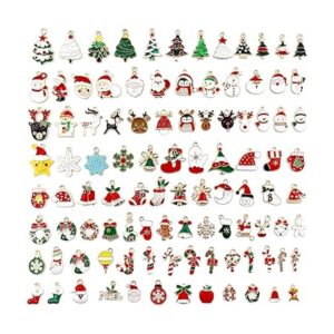 JIALEEY 100 dijes de Navidad surtidos chapados en oro y