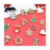 JIALEEY 100 dijes de Navidad surtidos chapados en oro y