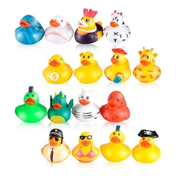 Paquete de 10 patos de goma surtidos Bañera Baby Showers_6