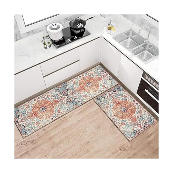 Juego de 2 tapetes de cocina estilo bohemio
