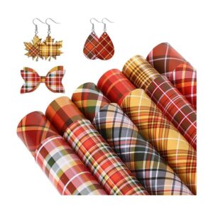 AnyDesign 12 hojas de piel sintética de otoño con