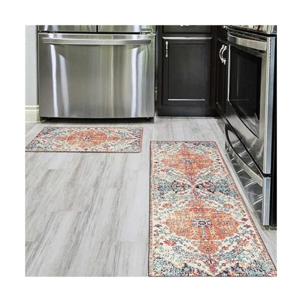 Juego de 2 tapetes de cocina estilo bohemio