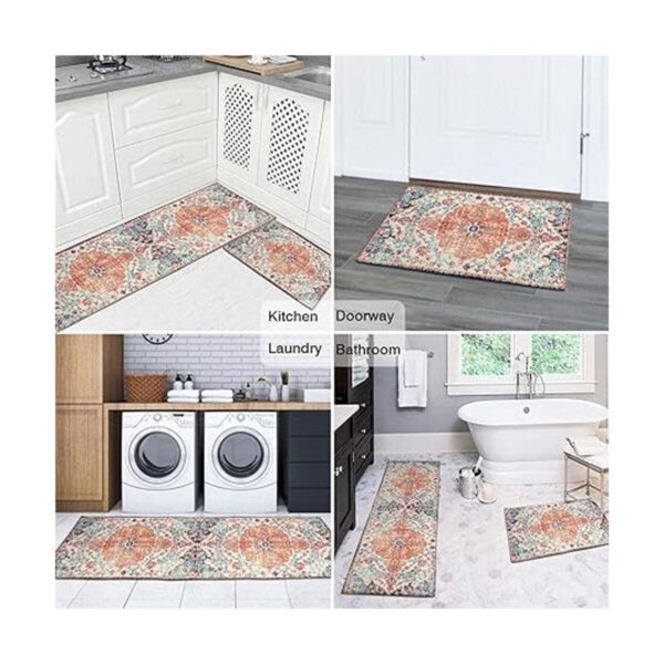 Juego de 2 tapetes de cocina estilo bohemio