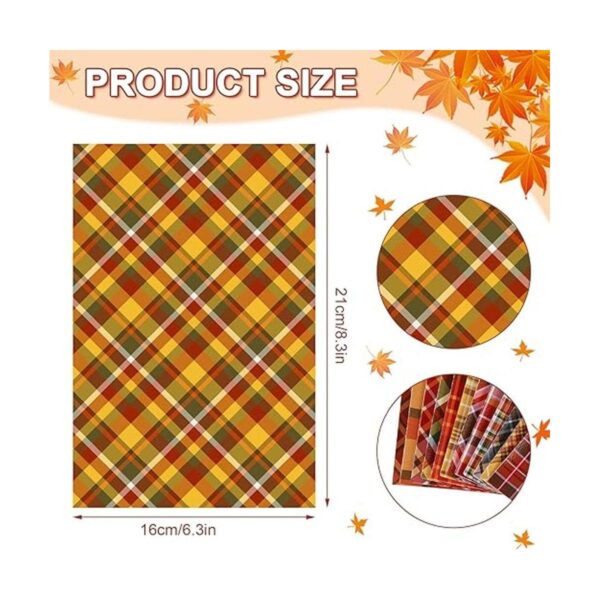 AnyDesign 12 hojas de piel sintética de otoño con