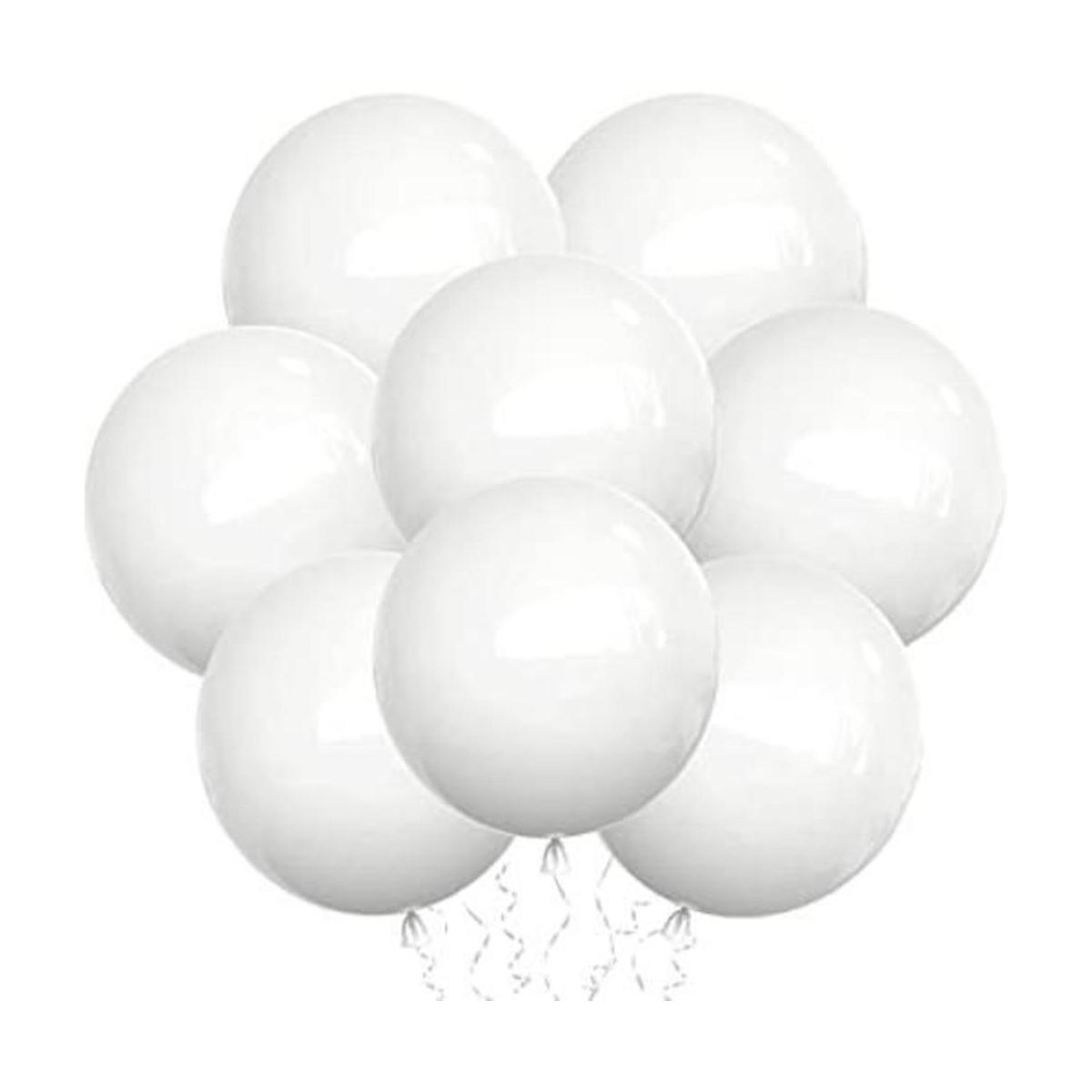 Globos blancos de látex para fiesta paquete de 20 globos