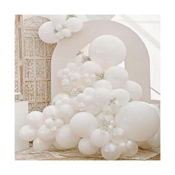 Globos blancos de látex para fiesta paquete de 20 globos_3